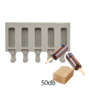 Jégkrém készítő szilikon forma, hosszúkás 12,5x19cm - Jégkrém készítő+ Fa pálcika 50db