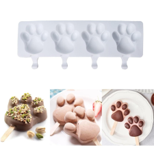 Jégkrém Készítő Szilikon Forma – Mancs Minta (4 részes) sütés és főzés