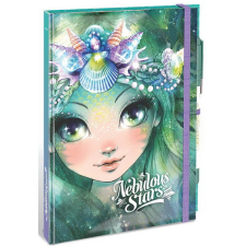  Jegyzetfüzet A/5 + neon filctoll- Marinia- Nebulous Stars kreatív és készségfejlesztő
