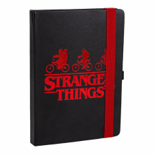  Jegyzetfüzet bőr borítóval Stranger Things, A5, Fekete füzet