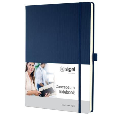 Jegyzetfüzet, exkluzív, A4, vonalas, 97 lap, keményfedeles, SIGEL "Conceptum", éjkék füzet