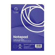  Jegyzettömb ragasztott, A4, 50lap, Bluering® vonalas jegyzettömb