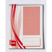  Jegyzettömb spirálos A/6 50 lapos vonalas/kockás jegyzettömb