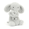Jellycat Jellyycat lelkező plüss elefánt mama és baba - Huddles Grey Elephant