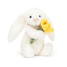 Jellycat plüss nyuszi nárcisszal - kicsi - Bashful Daffodil Bunny Little plüssfigura