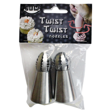 JEM cupcake díszítőcső szett, Twist 2, rozsdamentes acél, 2 db sütés és főzés