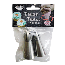 JEM cupcake díszítőcső szett, Twist 5, rozsdamentes acél, 2 db sütés és főzés