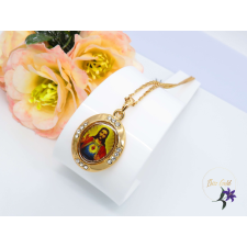  Jézust ábrázoló medálos nyaklánc-18k nyaklánc