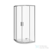 Jika NION 80x80 cm-es tolóajtós, íves zuhanykabin, arctic üveggel, fényes ezüst profillal, H2532N10026661