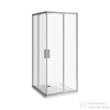 Jika NION 80x80 cm-es tolóajtós, szögletes zuhanykabin átlátszó üveggel, fényes ezüst profillal, H2512N10026681