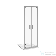 Jika NION 90 cm-es, kétrészes zuhanyajtó átlátszó üveggel, króm H2562N20006681 kád, zuhanykabin