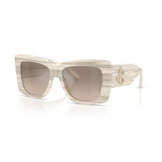 Jimmy Choo JC5036B 50656I STRIPED WHITE BROWN GRADIENT GREY MIRROR SILVER napszemüveg