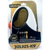  JK9 Retractable Dog Leash -  automata szalagos póráz (fekete-fehér-narancs) kutyák részére (L) 5 mét
