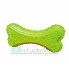 JK játék csipogó gumicsont tappancsos mintával zöld 12cm játék kutyáknak
