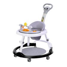 JM 3in1 Átalakítható Zenélő Bébikomp Tolókarral fekete szürke kreatív és készségfejlesztő