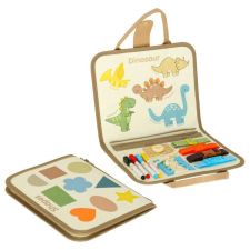JM Montessori szenzoros manipulációs tábla bőrönd dinoszauruszok kreatív és készségfejlesztő