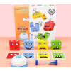 JM Nagy méretű 2.5cm kocka Készségfejlesztő emojis kirakó, logikai fejlesztőjáték emoji kocka csengővel homokórával