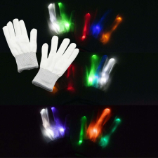 Jófej RGB LED világító kesztyű, fehér karácsonyi dekoráció