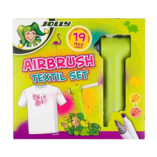 JOLLY Airbrush Textile 12 darabos kétvégű színes textilmarker készlet makett
