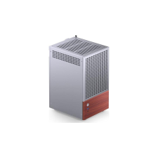 JONSBO T6 PC Case, Mini-Tower, Mini-ITX, Tempered Glass, Wood - Silver számítógép ház