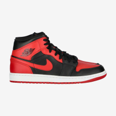 Jordan Air jordan 1 mid (gs) utcai cipő gyerek fekete/fehér/piros 36.5