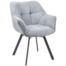  Jordi karfás négylábú étkezőszék kord bársony sötétszürke 322803 bútor