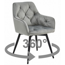  JORK360 VELVET világosszürke forgó étkezőszék bútor