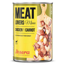 Josera Meat Lovers Menu konzerv 400g - csirke sárgarépával kutyaeledel