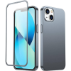 JOYROOM 360 Full Case Elő- és Hátlap iPhone 13 és Edzett Üveg Kijelzővédő Fólia Szürke JR-BP9 (6941237161567)
