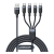 JOYROOM adatkábel 4in1 (usb - 2 type-c/lightning/microusb, 3.5a, gyorstöltő, 120cm) fekete s-1t4018a18 c