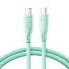 JOYROOM Multi-Color Series SA34-CC3 USB-C / USB-C kábel 60W gyors átvitel 1m - zöld