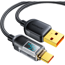 JOYROOM S-AC066A4 USB-A apa - USB-C apa2.0 Adat és töltő kábel - Fekete (1.2m) (S AC066A4) kábel és adapter
