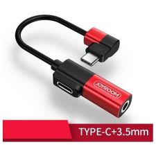 JOYROOM S-M361 Elf 4-1 USB Type-C Audió és Töltő Adapter - Piros mobiltelefon kellék