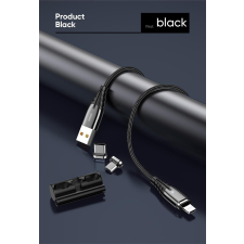 JOYROOM S-M408 3A Micro USB 1.2M Mágneses Adatkábel - Fekete - Mágneses kábel és adapter