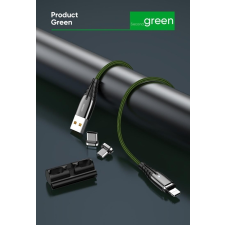 JOYROOM S-M408 3A Micro USB 1.2M Mágneses Adatkábel - Zöld kábel és adapter