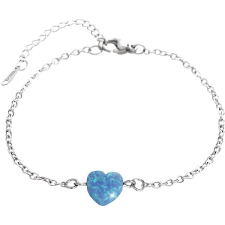 JSB Bijoux 61500931bl Karkötő kék színű opál szív medállal karkötő