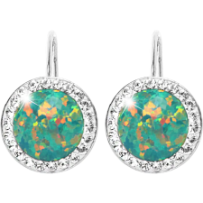 JSB Bijoux Opál Swarovski kristálykövekkel Mix Green 92400025mixgr (Ag925/1000, 2,1 g) fülbevaló