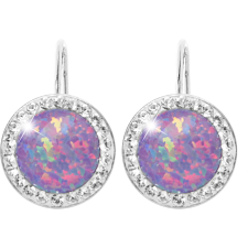 JSB Bijoux Opál Swarovski Violet kristálykövekkel 92400025vio (Ag925/1000, 2,1 g) fülbevaló