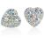 JSB Bijoux Swarovski® kristályokkal díszített szív fülbevaló (többszínű) (8592661090367)