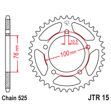 JT JTR15.42 hátsó lánckerék JT Erőátviteli alkatrész Lánc, lánckerék, láncszett Hátsó lánckerék egyéb motorkerékpár alkatrész