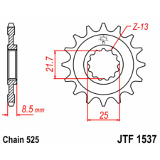 JT SPROCKETS Acél Standard Első Láncszem 1537 - 525 egyéb motorkerékpár alkatrész