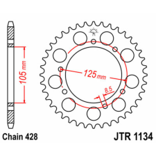 JT SPROCKETS Acél Standard Hátsó Láncsor 1134 - 428 egyéb motorkerékpár alkatrész