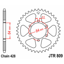 JT SPROCKETS Acél Standard Hátsó Láncsor 809 - 428 egyéb motorkerékpár alkatrész