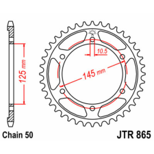 JT SPROCKETS Acél Standard Hátsó Láncsor 865 - 530 egyéb motorkerékpár alkatrész