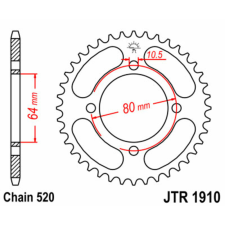 JT SPROCKETS Acél Standard Hátsó Láncszem 1910 - 520 egyéb motorkerékpár alkatrész