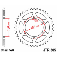 JT SPROCKETS Acél Standard Hátsó Láncszem 305 - 520 egyéb motorkerékpár alkatrész