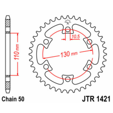 JT SPROCKETS Acél Standard Hátsó Láncszerkezet 1421 - 530 egyéb motorkerékpár alkatrész