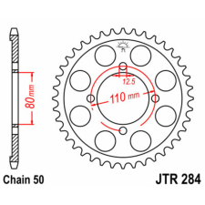 JT SPROCKETS Acél Standard Hátsó Láncszerkezet 284 - 530 egyéb motorkerékpár alkatrész