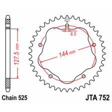 JT SPROCKETS Alumínium Hátsó Láncszerkezet 752 - 525 egyéb motorkerékpár alkatrész