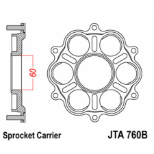 JT SPROCKETS Hátsó lánckerék tartó - 6 csendesblokkos Ducati egyéb motorkerékpár alkatrész